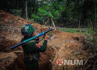 လဂျားဘွမ်နဲ့ တရုံကြားမှာ စစ်ကောင်စီစစ်ကြောင်းကို KIA မိုင်းဆွဲတိုက်ခိုက်